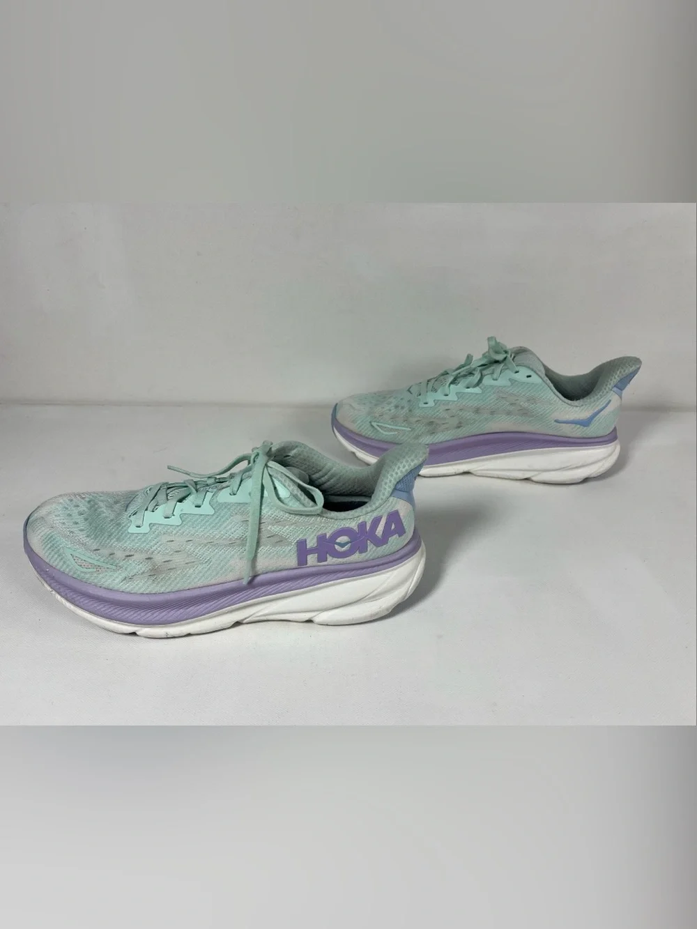 Hoka One One Clifton 9 Sunlit Ocean Lilac Mist Shoes Comfort Women’s 11 B
